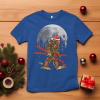 Santa Bigfoot Christmas T Shirt Funny Sasquatch Skiing Snowboard Ski Lover Skier - Wonder Print Shop