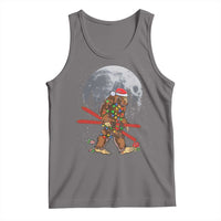 Santa Bigfoot Christmas Tank Top Funny Sasquatch Skiing Snowboard Ski Lover Skier - Wonder Print Shop