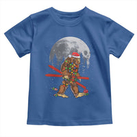 Santa Bigfoot Christmas Toddler T Shirt Funny Sasquatch Skiing Snowboard Ski Lover Skier - Wonder Print Shop