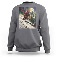 Christmas Bigfoot Skiing Sweatshirt Funny Santa Sasquatch Snowboard Ski Lover Skier - Wonder Print Shop