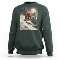 Christmas Bigfoot Skiing Sweatshirt Funny Santa Sasquatch Snowboard Ski Lover Skier - Wonder Print Shop