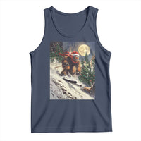 Christmas Bigfoot Skiing Tank Top Funny Santa Sasquatch Snowboard Ski Lover Skier - Wonder Print Shop