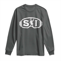 Bigfoot Skiing Long Sleeve Shirt Sasquatch Goggles Skiing Snow Ski Lover Skier - Wonder Print Shop