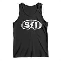 Bigfoot Skiing Tank Top Sasquatch Goggles Skiing Snow Ski Lover Skier - Wonder Print Shop