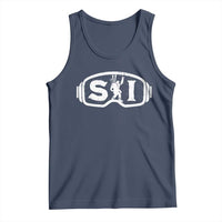 Bigfoot Skiing Tank Top Sasquatch Goggles Skiing Snow Ski Lover Skier - Wonder Print Shop