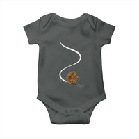 Bigfoot Skiing Baby Onesie Funny Sasquatch Ski Lover Mountain Skier Winter Sports - Wonder Print Shop
