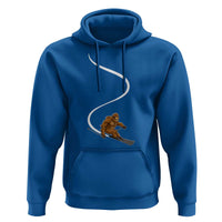 Bigfoot Skiing Hoodie Funny Sasquatch Ski Lover Mountain Skier Winter Sports - Wonder Print Shop