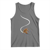 Bigfoot Skiing Tank Top Funny Sasquatch Ski Lover Mountain Skier Winter Sports - Wonder Print Shop