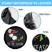 Funny Skiing Snowman Spare Tire Cover Funny Tis The Season Snow Ski Lover Skier - Wonder Print Shop