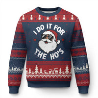 I Do It For The Ho's Ugly Christmas Sweater Funny Inappropriate Santa Xmas - Wonder Print Shop