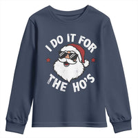 I Do It For The Ho's Youth Sweatshirt Funny Inappropriate Santa Christmas - Wonder Print Shop