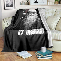 Cool Santa Claus Six Seven 67 Meme Throw Blanket Funny 6 7 Gen Alpha Slang Viral Meme - Wonder Print Shop