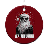 Cool Santa Claus Six Seven 67 Meme Ceramic Ornament Funny 6 7 Gen Alpha Slang Viral Meme - Wonder Print Shop