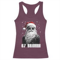 Cool Santa Claus Six Seven 67 Meme Racerback Tank Top Funny 6 7 Gen Alpha Slang Viral Meme - Wonder Print Shop