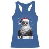 Cool Santa Claus Six Seven 67 Meme Racerback Tank Top Funny 6 7 Gen Alpha Slang Viral Meme - Wonder Print Shop