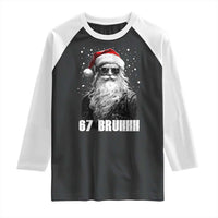 Cool Santa Claus Six Seven 67 Meme Raglan Shirt Funny 6 7 Gen Alpha Slang Viral Meme - Wonder Print Shop