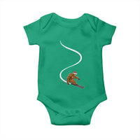Christmas Bigfoot Skiing Baby Onesie Funny Santa Sasquatch Ski Lover Mountain Skier Winter Sports - Wonder Print Shop