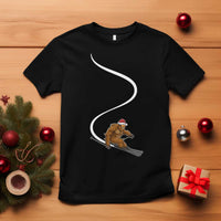 Christmas Bigfoot Skiing T Shirt Funny Santa Sasquatch Ski Lover Mountain Skier Winter Sports - Wonder Print Shop