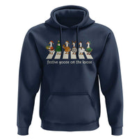 Funny Christmas Goose Hoodie Festive Goose On The Loose Xmas Meme - Wonder Print Shop