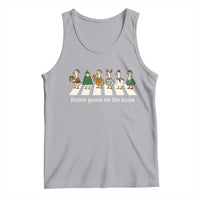 Funny Christmas Goose Tank Top Festive Goose On The Loose Xmas Meme - Wonder Print Shop