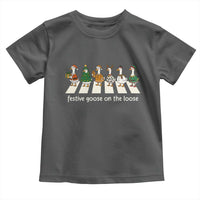 Funny Christmas Goose Toddler T Shirt Festive Goose On The Loose Xmas Meme - Wonder Print Shop