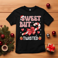 Funny Christmas T Shirt Sweet But Twisted Candy Cane Xmas Holiday - Wonder Print Shop