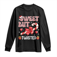 Funny Christmas Long Sleeve Shirt Sweet But Twisted Candy Cane Xmas Holiday