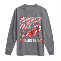 Funny Christmas Long Sleeve Shirt Sweet But Twisted Candy Cane Xmas Holiday