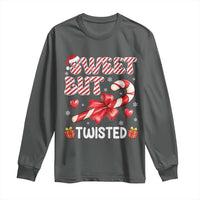 Funny Christmas Long Sleeve Shirt Sweet But Twisted Candy Cane Xmas Holiday