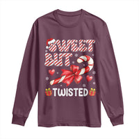 Funny Christmas Long Sleeve Shirt Sweet But Twisted Candy Cane Xmas Holiday