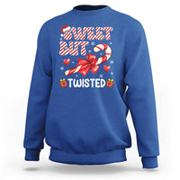 Funny Christmas Sweatshirt Sweet But Twisted Candy Cane Xmas Holiday - Wonder Print Shop