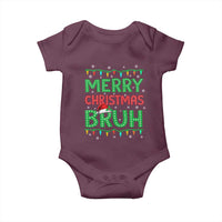 Merry Christmas Bruh Baby Onesie Meme Funny Saying Bro Greeting