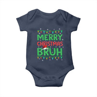 Merry Christmas Bruh Baby Onesie Meme Funny Saying Bro Greeting