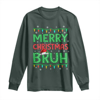 Merry Christmas Bruh Long Sleeve Shirt Meme Funny Saying Bro Greeting