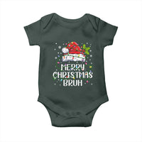 Merry Christmas Bruh Baby Onesie Funny Saying Santa Claus Christmas Lights Pajama