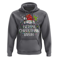 Merry Christmas Bruh Hoodie Funny Saying Santa Claus Christmas Lights Pajama