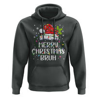 Merry Christmas Bruh Hoodie Funny Saying Santa Claus Christmas Lights Pajama