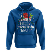 Merry Christmas Bruh Hoodie Funny Saying Santa Claus Christmas Lights Pajama