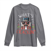 Christmas Nutcracker Long Sleeve Shirt Whats Crackin Funny Xmas