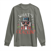 Christmas Nutcracker Long Sleeve Shirt Whats Crackin Funny Xmas