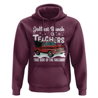 Teacher Christmas Hoodie Vintage Jolliest Bunch Of Teachers This Side Of The Hallway