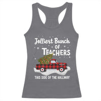 Teacher Christmas Racerback Tank Top Jolliest Bunch Of Teachers This Side Of The Hallway