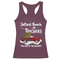 Teacher Christmas Racerback Tank Top Jolliest Bunch Of Teachers This Side Of The Hallway