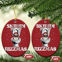 Funny Christmas Ornament Skibidi Rizzmas Rizz Santa Toilet Kid Cool - Wonder Print Shop