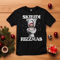 Funny Christmas T Shirt Skibidi Rizzmas Rizz Santa Toilet Kid Cool - Wonder Print Shop