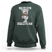 Funny Christmas Sweatshirt Skibidi Rizzmas Rizz Santa Toilet Kid Cool - Wonder Print Shop