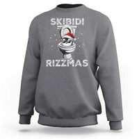 Funny Christmas Sweatshirt Skibidi Rizzmas Rizz Santa Toilet Penguin Kid Cool - Wonder Print Shop
