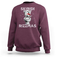 Funny Christmas Sweatshirt Skibidi Rizzmas Rizz Santa Toilet Penguin Kid Cool - Wonder Print Shop