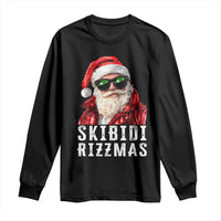 Funny Christmas Santa Long Sleeve Shirt Skibidi Rizzmas Christmas Rizz Santa Claus Charisma Kid Cool