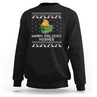 Funny Christmas Sweatshirt Warm Holiday Wishes Dumpster Fire Ugly Christmas - Wonder Print Shop